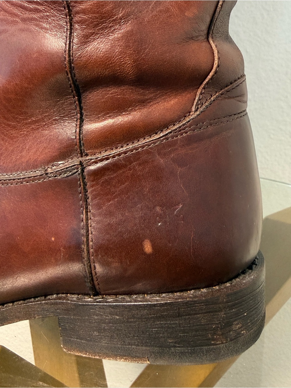 Frye Jayden Button Tall Riding Boots Redwood Wide Extended Calf - Picture 9 of 12